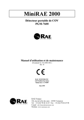 RAE Systems PGM-7600 Manuel D'utilisation Et De Maintenance