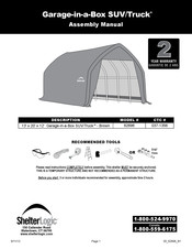 Shelter Logic Garage-in-a-Box SUV/Truck 62696 Manuel D'assemblage