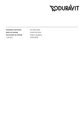 DURAVIT D-Code D4005800 Notice De Montage