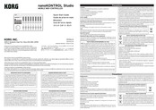Korg nanoKontrol Studio Guide De Prise En Main