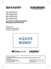 Sharp AQUOS BOARD 4W-B55FTSU Guide De Configuration