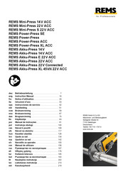 REMS Akku-Press 14 V Notice D'utilisation