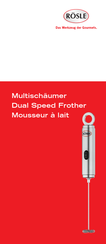 Rösle Dual Speed Mode D'emploi