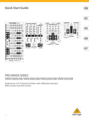 Behringer PRO MIXER Série Guide Rapide