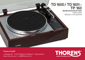 THORENS TD 1601 Manuel D'utilisation