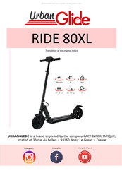 URBANGLIDE RIDE 80XL Mode D'emploi