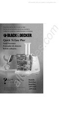 Black & Decker Quick 'N Easy Plus FP1445 Mode D'emploi