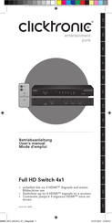 ClickTronic Full HD Switch 4x1 Mode D'emploi