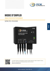 Pce Instruments PCE-PA 6500 Serie Mode D'emploi
