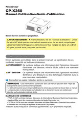 Hitachi CP-X260 Manuel D'utilisation