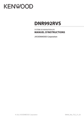 Kenwood DNR992RVS Manuel D'instructions