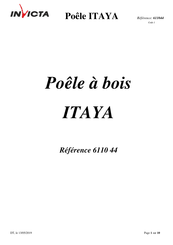 Invicta 6110 44 Notice Particulière D'utilisation Et D'installation