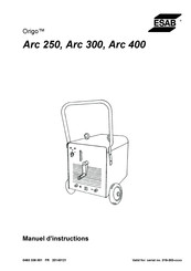 ESAB Origo Arc 400 Manuel D'instructions