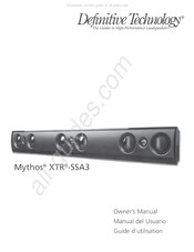 Definitive Technology Mythos XTR-SSA3 Guide D'utilisation