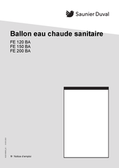 Saunier Duval FE 120 BA Notice D'emploi