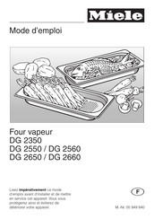 Miele DG 2660 Mode D'emploi
