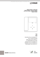Vimar ELVOX TAB 7548 Manuel Installateur