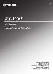 Yamaha RX-V365 Mode D'emploi