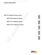 Axis P1214 Guide D'installation