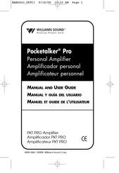 Williams Sound Pocketalker Pro Guide De L'utilisateur