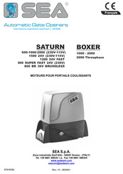 Sea SATURN 600 Mode D'emploi