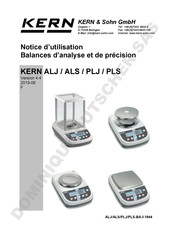 Kern ALJ Serie Notice D'utilisation