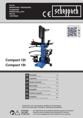 Scheppach Compact 15t Traduction Des Instructions D'origine
