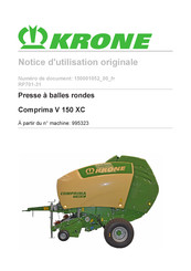 Krone RP701-31 Notice D'utilisation Originale