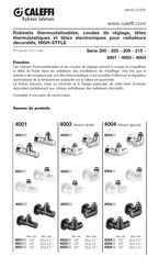 CALEFFI 400413 Mode D'emploi