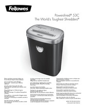 Fellowes Powershred 53C Manuel D'utilisation