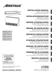 Fujitsu Airstage ARXD07GALH Manuel D'installation