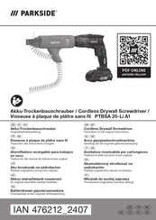 Parkside PTBSA 20-Li A1 Traduction Des Instructions D'origine