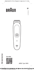 Braun 5805 Mode D'emploi