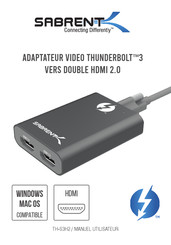 Sabrent THUNDERBOLT 3 Manuel Utilisateur