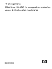 Hp StorageWorks MSL4048 Manuel D'utilisation Et De Maintenance
