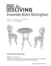 for Living 088-0832-2 Instructions D'assemblage