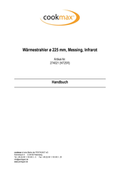 cookmax LR25R-W Manuel D'installation, Utilisation Et Entretien
