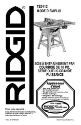 RIDGID Herc-u-lift Plus TS2412 Mode D'emploi