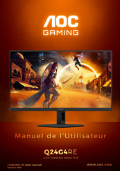 Aoc Q24G4RE Manuel De L'utilisateur