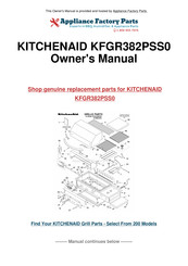 KitchenAid KFGR382PSS Instructions D'installation Et Guide D'utilisation Et D'entretien