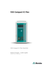 Metrohm 930 Compact IC Flex Oven Mode D'emploi