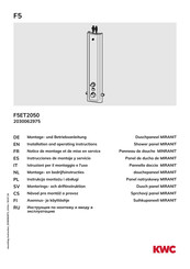 Kwc MIRANIT F5ET2050 Notice De Montage Et De Mise En Service