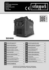 Scheppach SG1600i Traduction Des Instructions D'origine