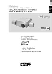 Helios ultra Silence SlimVent SVV 80 Notice De Montage Et D'utilisation