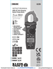 Klein Tools CL220 Manuel D'instructions