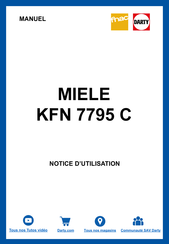 Miele KFN 7795 Serie Mode D'emploi