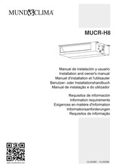 mundoclima MUCR-30-H8 Manuel D'installation Et L'utilisauter