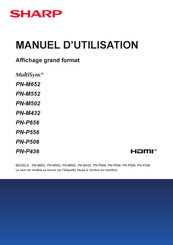 Sharp MultiSync PN-P656 Manuel D'utilisation
