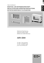 Helios AIR1-ENH Notice De Montage Et D'utilisation