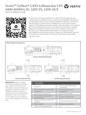Vertiv Liebert GXT5 Guide D'installation Rapide